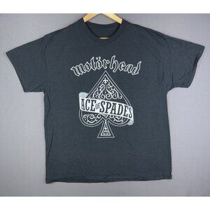 Vintage Y2K Motorhead Ace Of Spades Band Tee Black Logo Art Rare Concert Tour XL